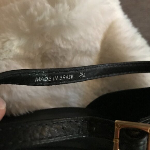 Tory Burch Elizabella, Black Leather Heels Sandals Size 9 - Picture 5 of 5